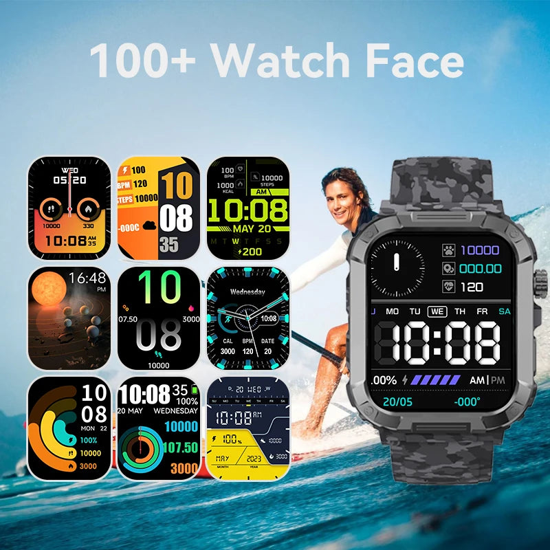 Apex Fit Sport S06 Smartwatch 1.91'' Full Touch Screen BT Call Outdoor Fitness Tracker