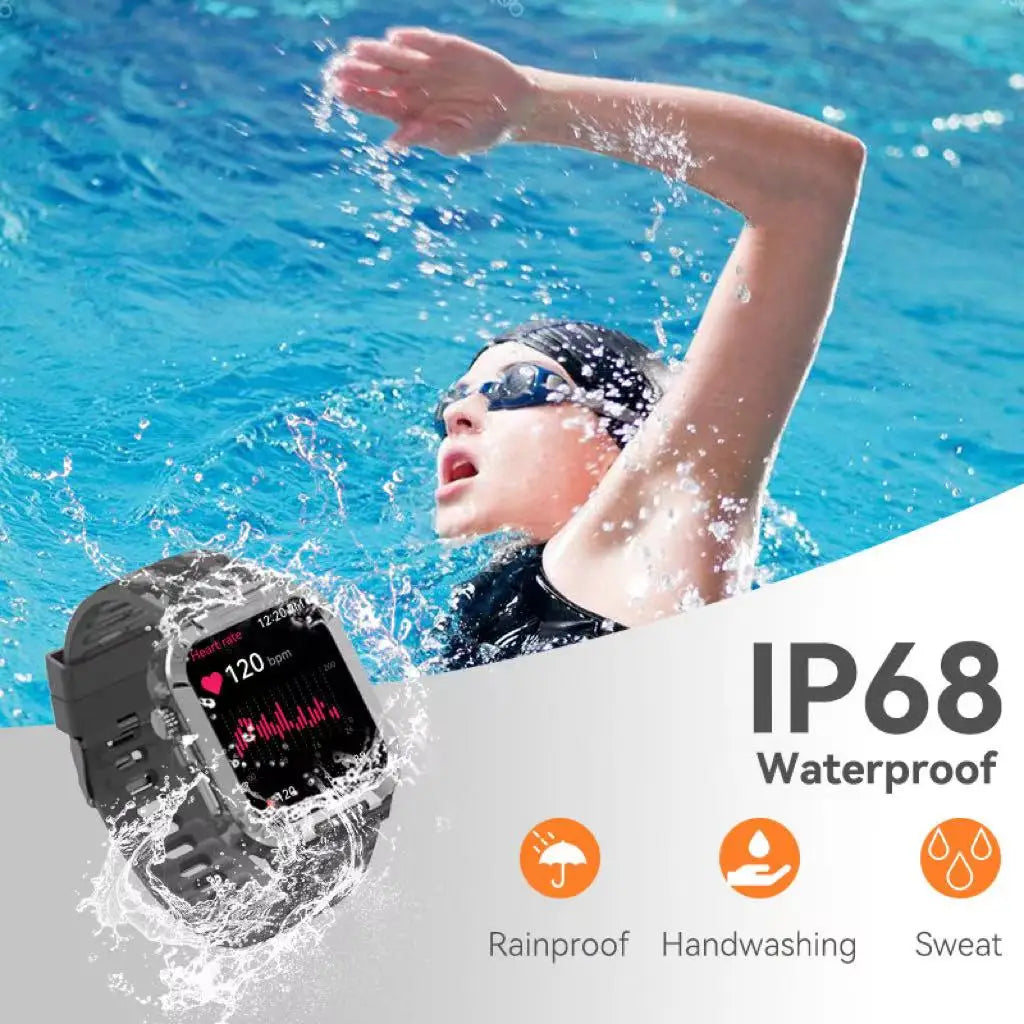 Apex Fit Sport S06 Smartwatch 1.91'' Full Touch Screen BT Call Outdoor Fitness Tracker