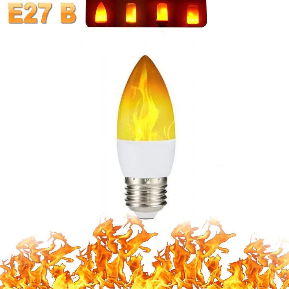 B22 E27 LED Flame Light Bulbs 4 Modes Party LED Flame Effect Light Simulation Fire Light Bulb Festival Garden Decor light