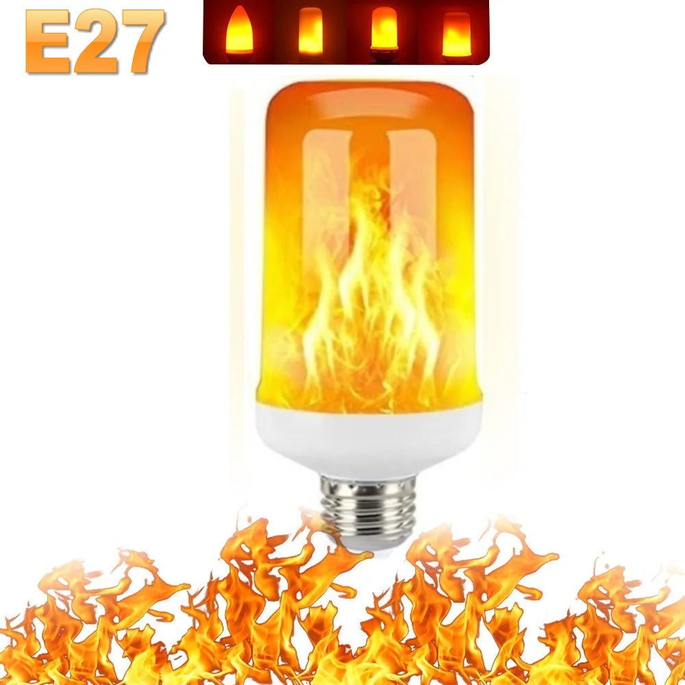 B22 E27 LED Flame Light Bulbs 4 Modes Party LED Flame Effect Light Simulation Fire Light Bulb Festival Garden Decor light