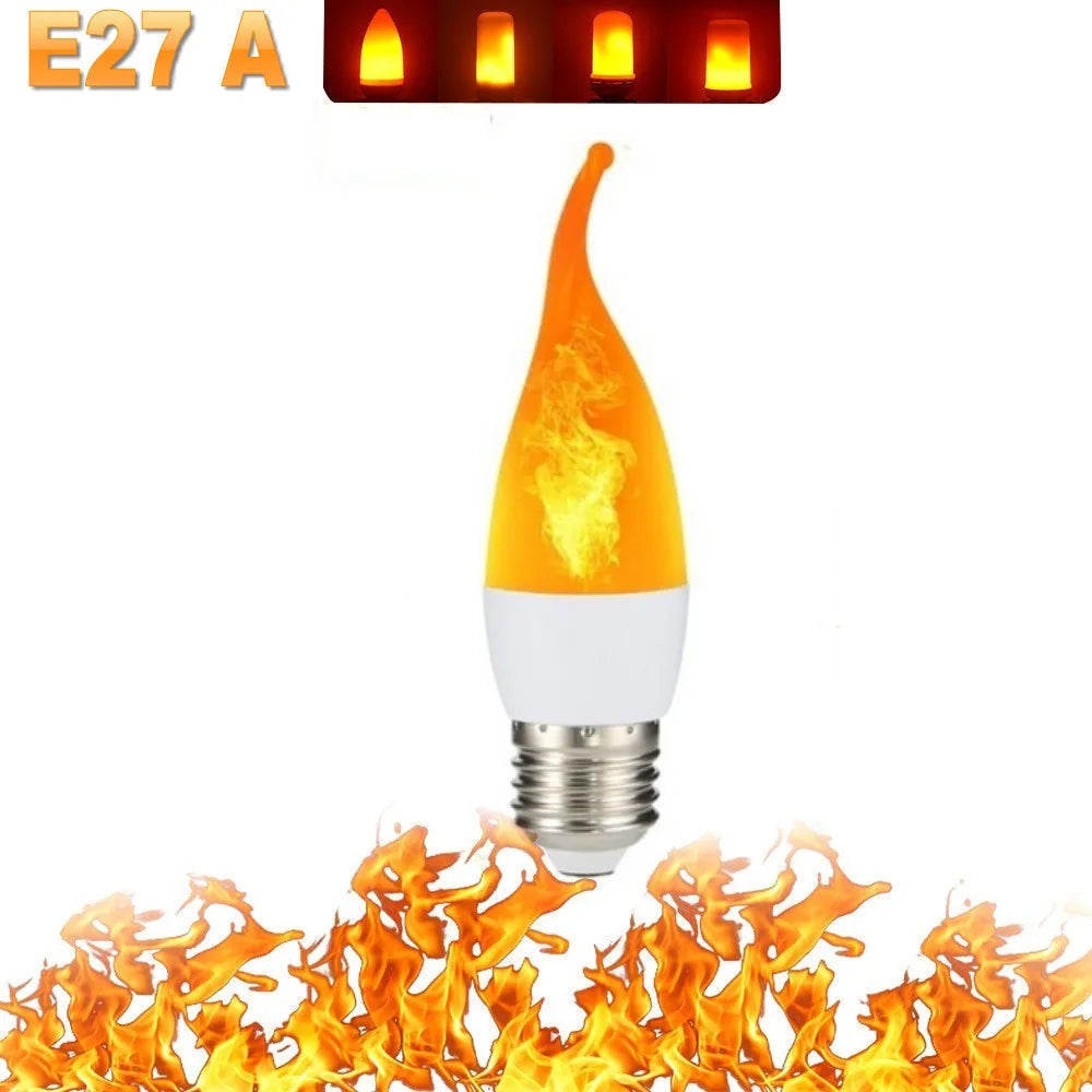 B22 E27 LED Flame Light Bulbs 4 Modes Party LED Flame Effect Light Simulation Fire Light Bulb Festival Garden Decor light