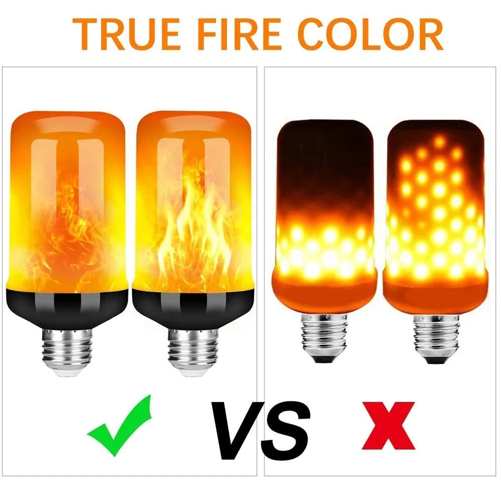 B22 E27 LED Flame Light Bulbs 4 Modes Party LED Flame Effect Light Simulation Fire Light Bulb Festival Garden Decor light