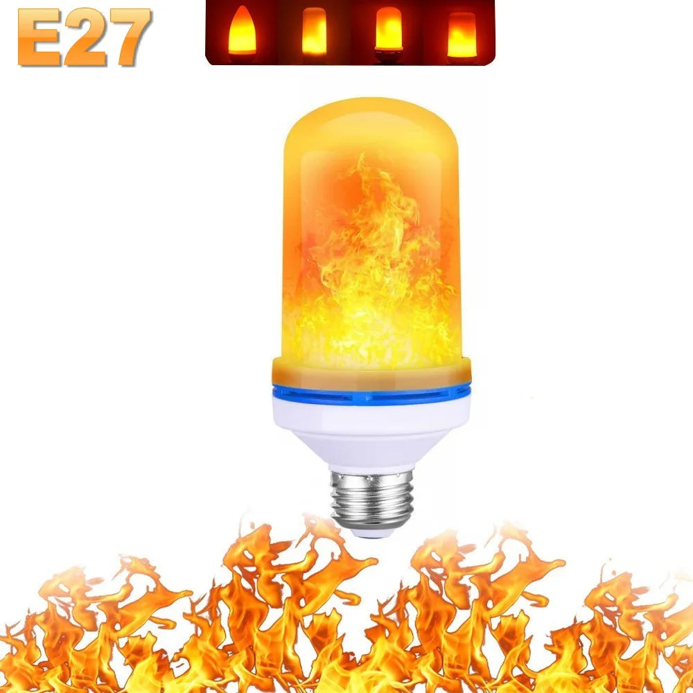 B22 E27 LED Flame Light Bulbs 4 Modes Party LED Flame Effect Light Simulation Fire Light Bulb Festival Garden Decor light