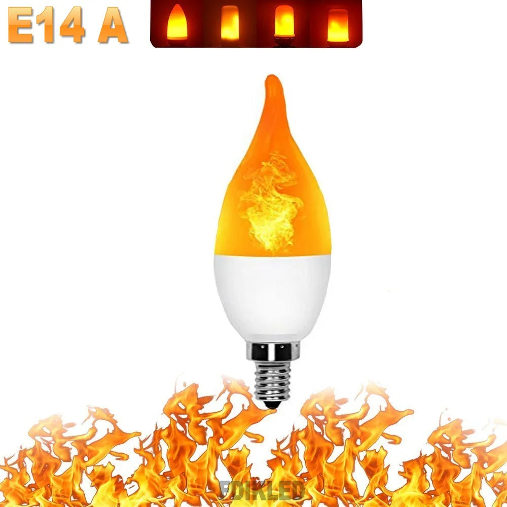 B22 E27 LED Flame Light Bulbs 4 Modes Party LED Flame Effect Light Simulation Fire Light Bulb Festival Garden Decor light