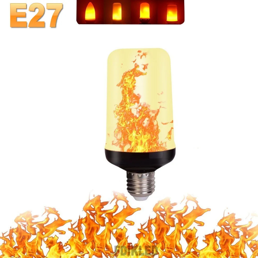 B22 E27 LED Flame Light Bulbs 4 Modes Party LED Flame Effect Light Simulation Fire Light Bulb Festival Garden Decor light