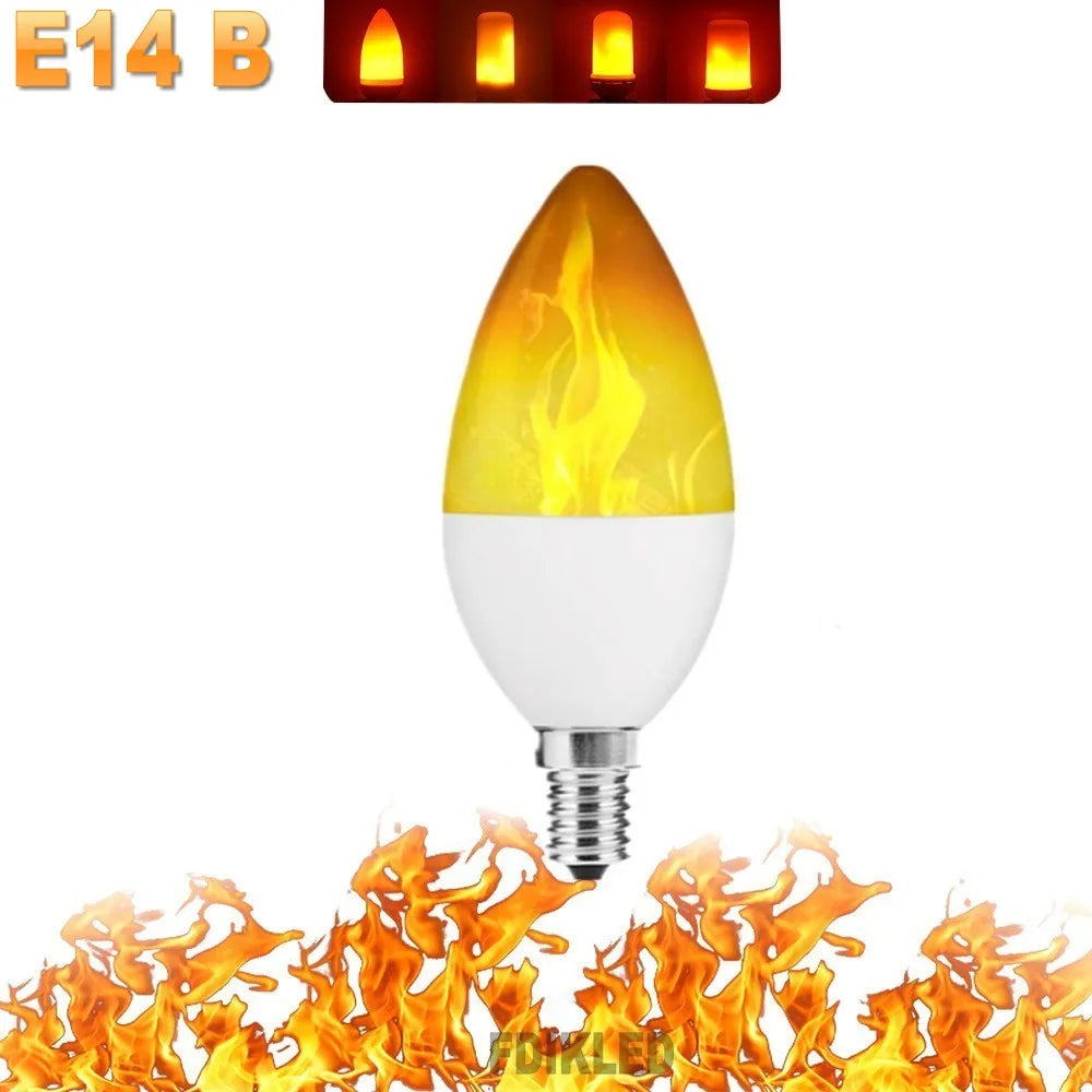 B22 E27 LED Flame Light Bulbs 4 Modes Party LED Flame Effect Light Simulation Fire Light Bulb Festival Garden Decor light