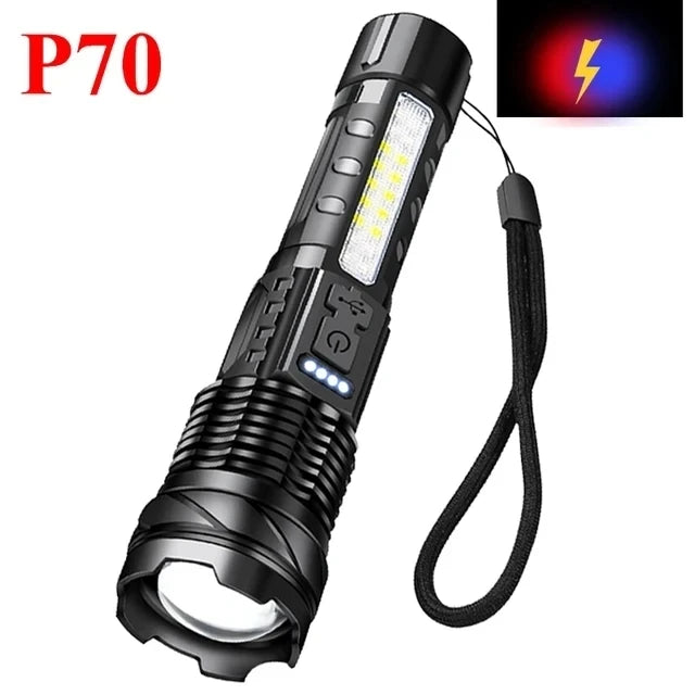 High Strong Power Led Flashlights Tactical Emergency Battery USB Torch