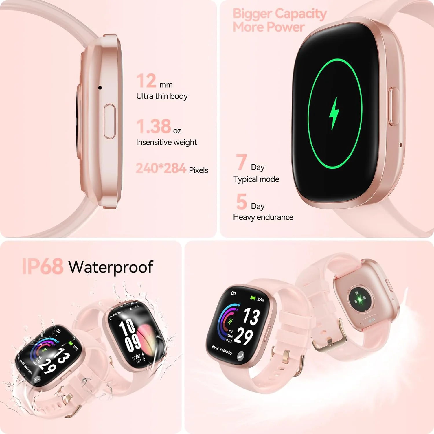 Smart Watch(Answer/Make Call), 1.83" HD