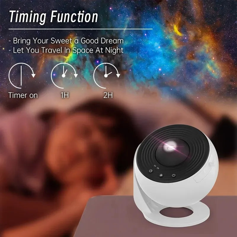 LED Night Light Galaxy Projector Starry Sky Projector 360° Rotate Planetarium Night Lamp For Room Decorative Children Gift