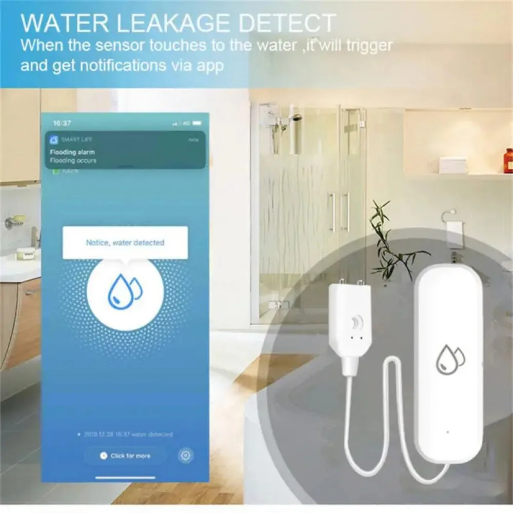 Tuya WiFi Water Sensor Leakage Alarm Flood Leak Detector