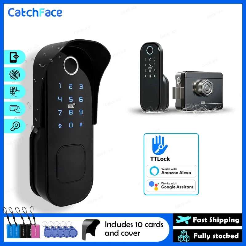 Fingerprint Waterproof Outdoor Garden Lock Remote Control