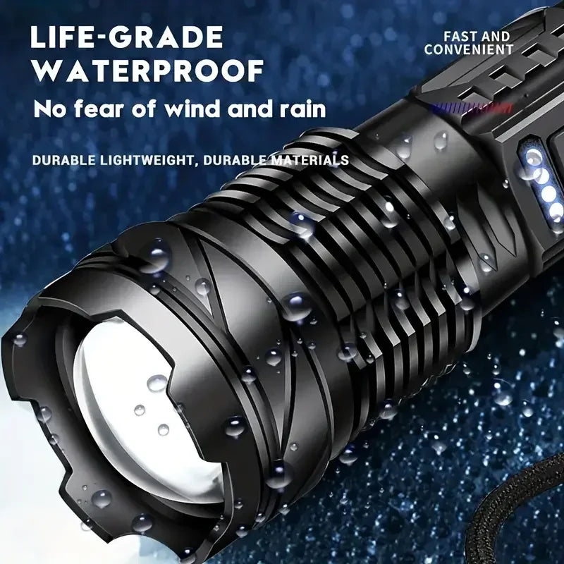 High Strong Power Led Flashlights Tactical Emergency Battery USB Torch