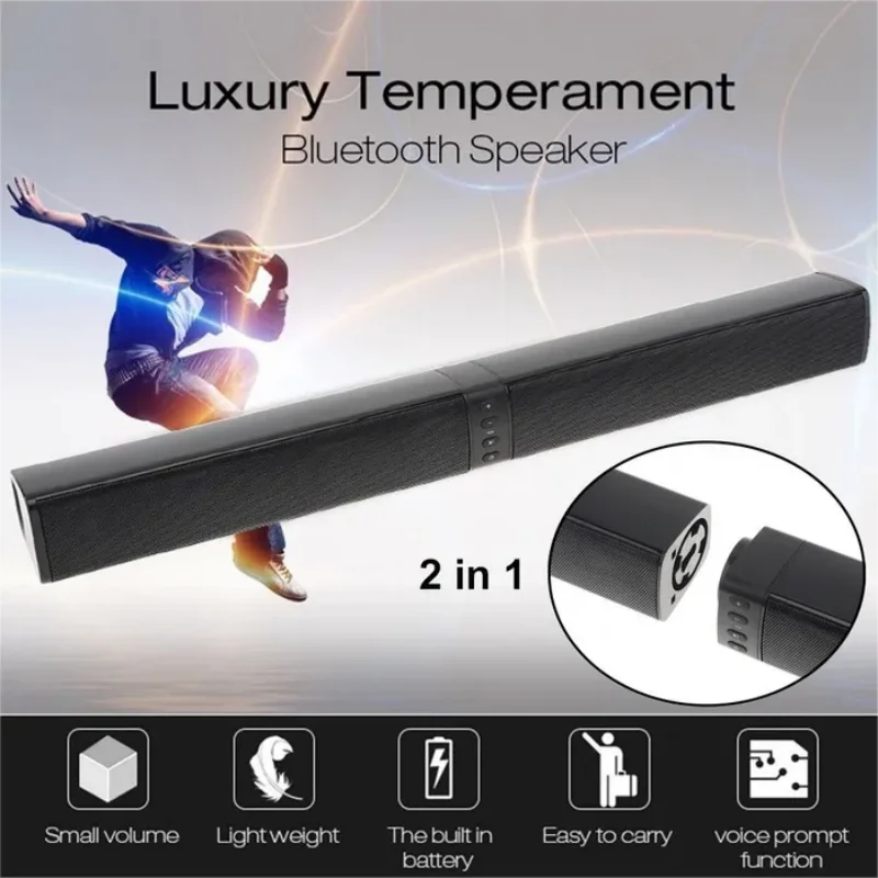 Bluetooth Speaker with Foldable Split Design