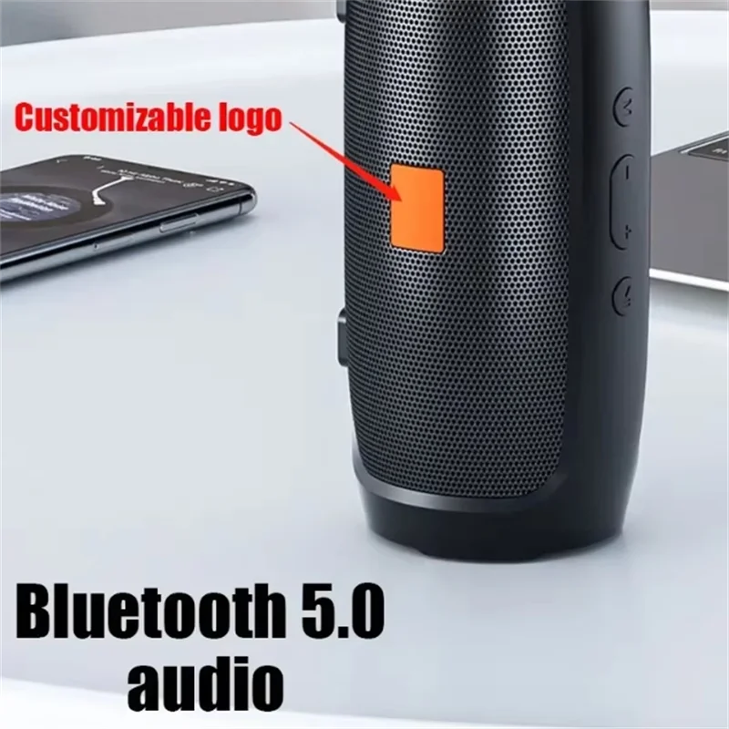 Portable Subwoofer Bluetooth Speakers Outdoor Stereo Surround Waterproof Loudspeaker Wireless Sound Box Support FM Radio TF Card