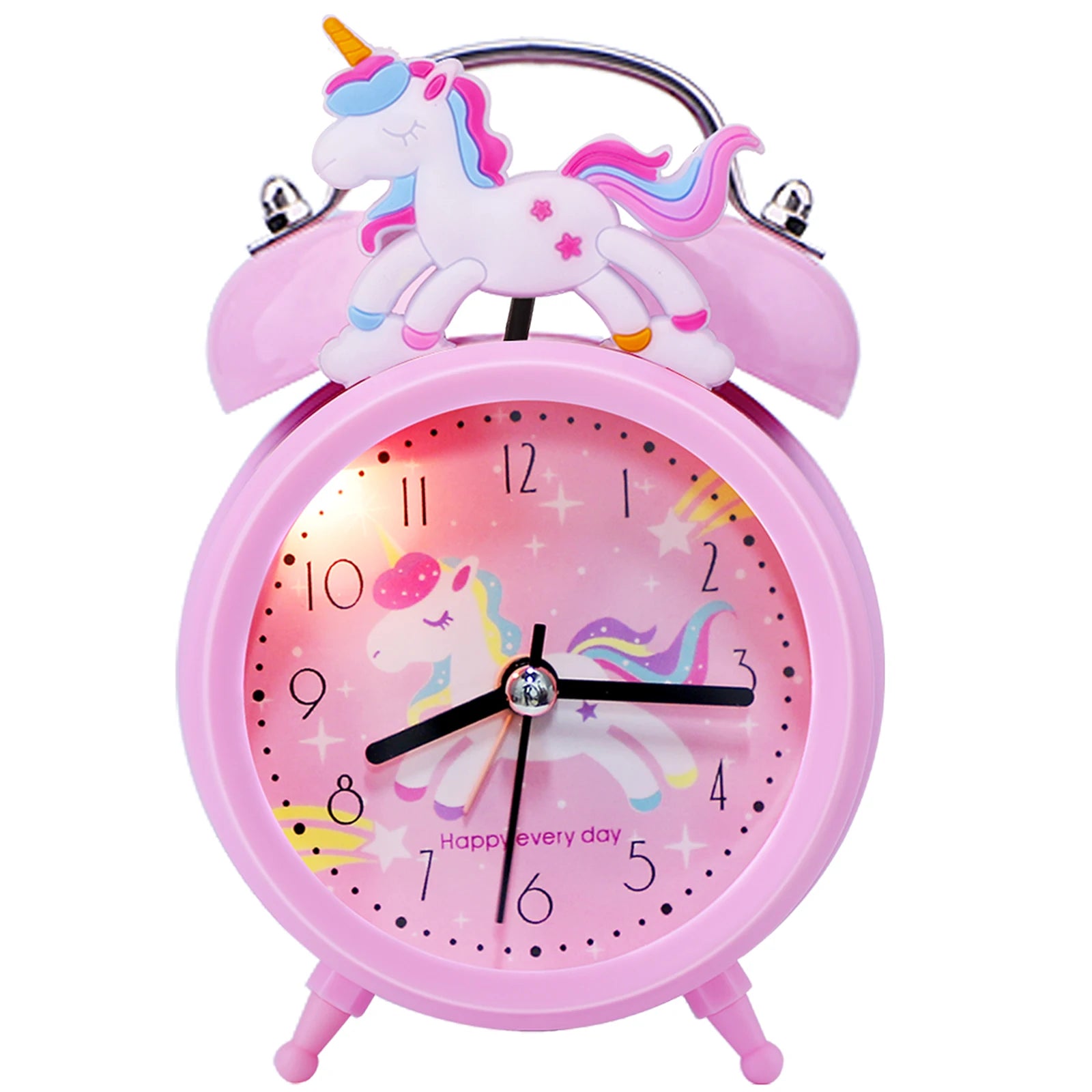 Pink Unicorn Children's Alarm Clock Cartoon Desktop