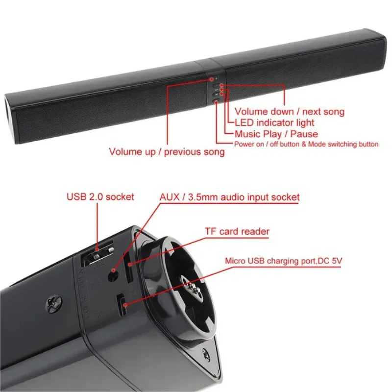 Bluetooth Speaker with Foldable Split Design