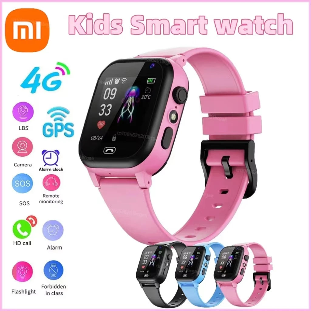 Xiaomi Kids 4G Smart Watch SOS GPS Location Video Call Sim Card Child SmartWatch Camera Waterproof Upgrade Watch For Boys Girls