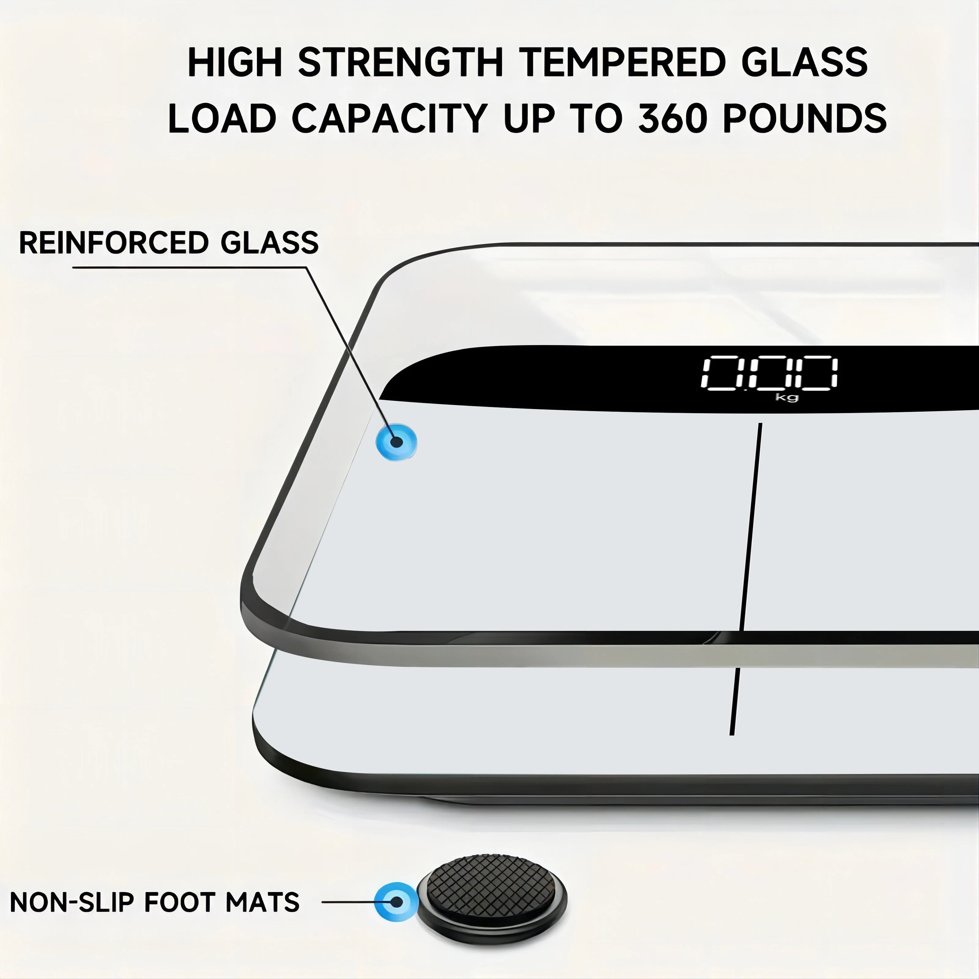 Digital bathroom scale, 396 LBS