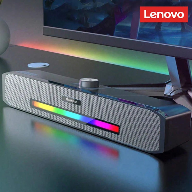 Original Lenovo TS33 AUX Bluetooth 5.0 Speaker 360 Home Movie Surround Sound Bar Audio Speaker For Desk Computer Subwoofer