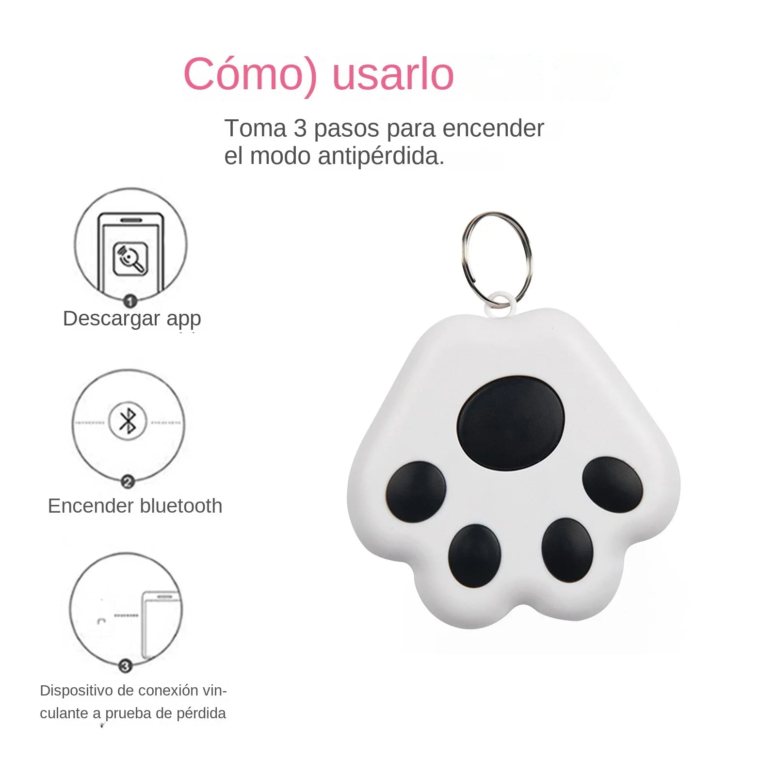 Mini GPS Tracker Bluetooth 5.0 Anti-Lost Device Pet Kids Bag Wallet