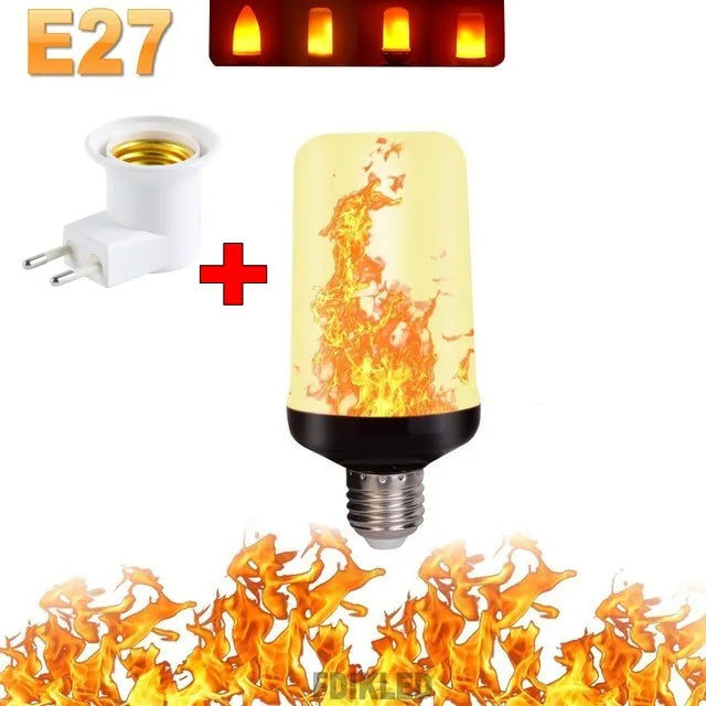 B22 E27 LED Flame Light Bulbs 4 Modes Party LED Flame Effect Light Simulation Fire Light Bulb Festival Garden Decor light