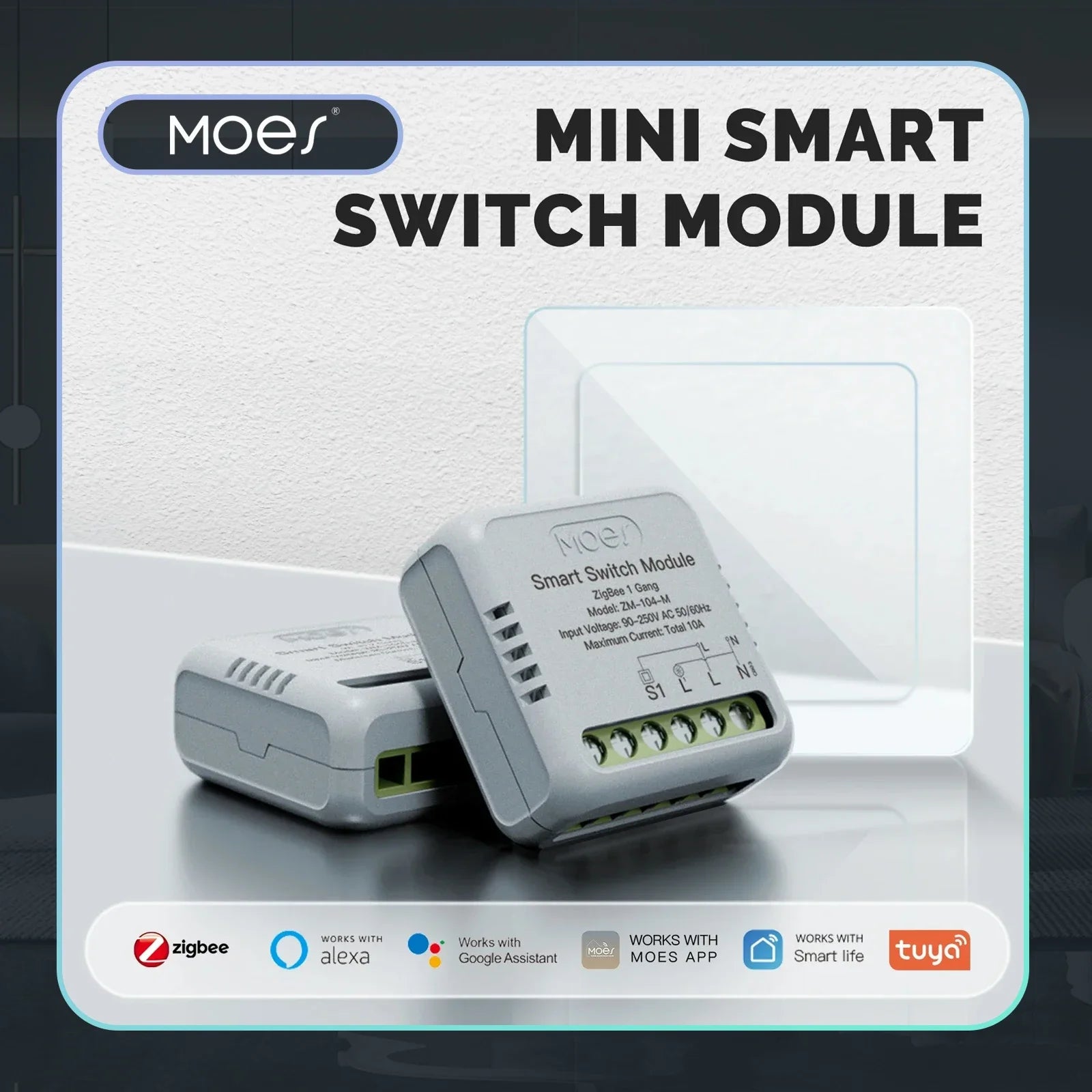 MOES Star Ring Series Mini Tuya WiFi/Zigbee Smart Switch