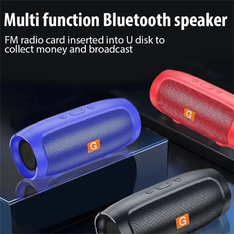 Portable Subwoofer Bluetooth Speakers Outdoor Stereo Surround Waterproof Loudspeaker Wireless Sound Box Support FM Radio TF Card