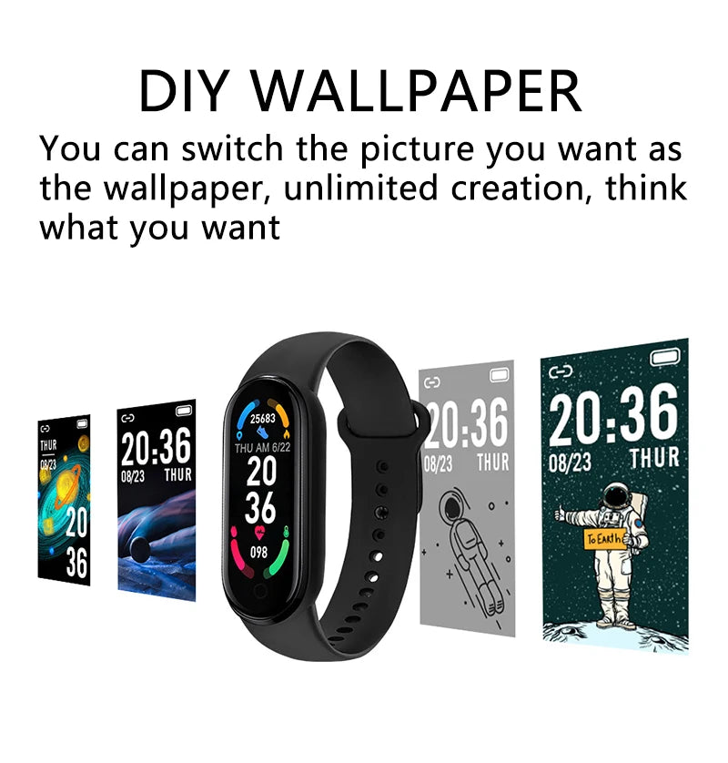 M6 Smart Watch  Fitness Smart Bracelet