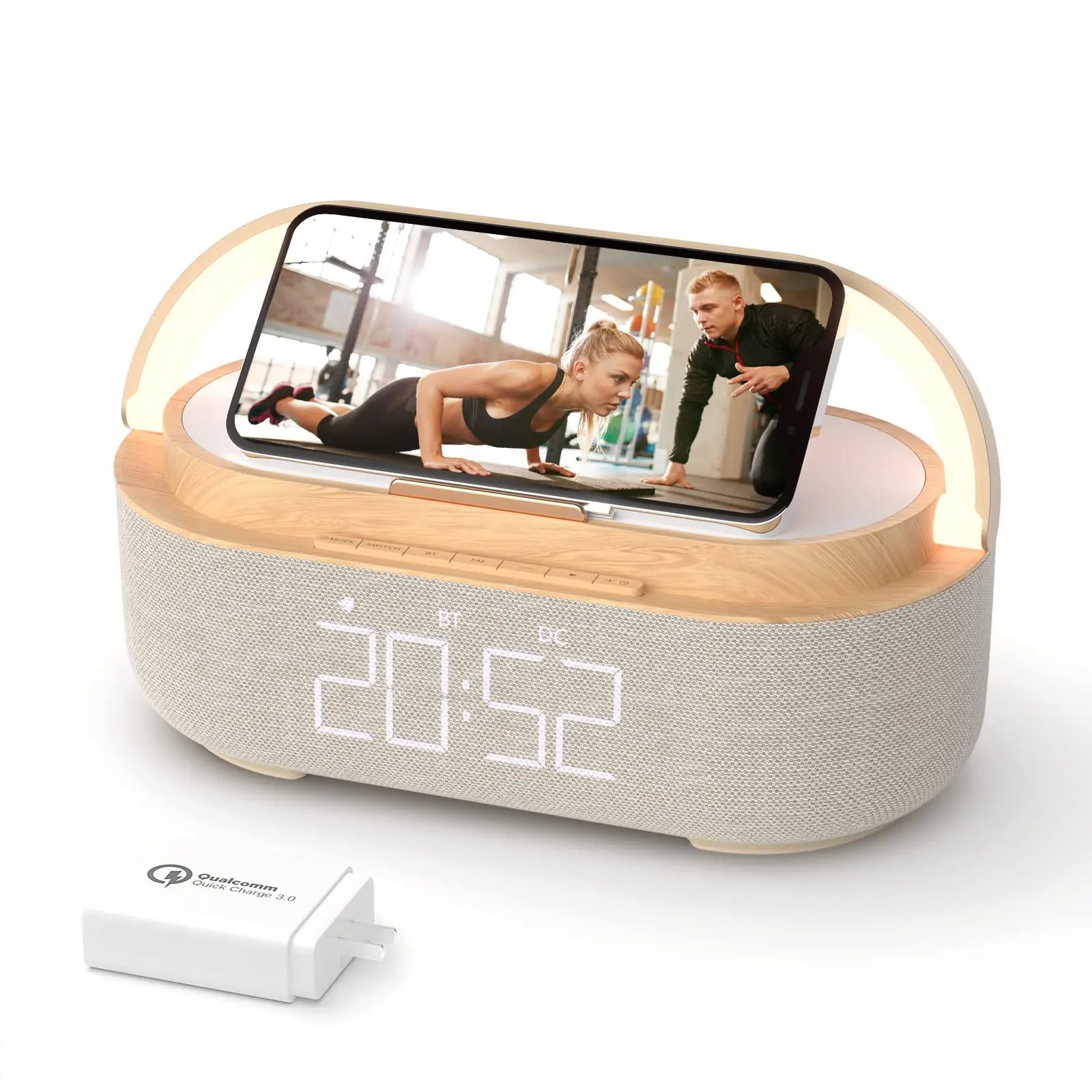 COLSUR S29 Bluetooth Speaker with Digital Alarm Clock Fast Wireless