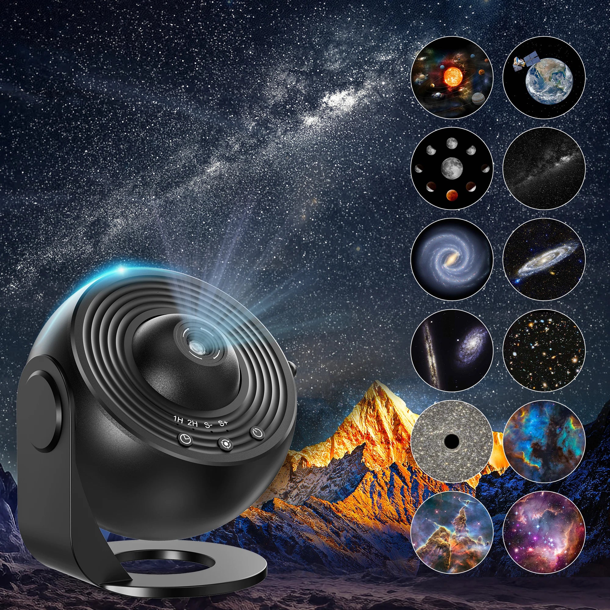 Star Projector,13 in 1 Planetarium Galaxy Projecto,360°RotationHD Image, Birthday ,Christmas Decor