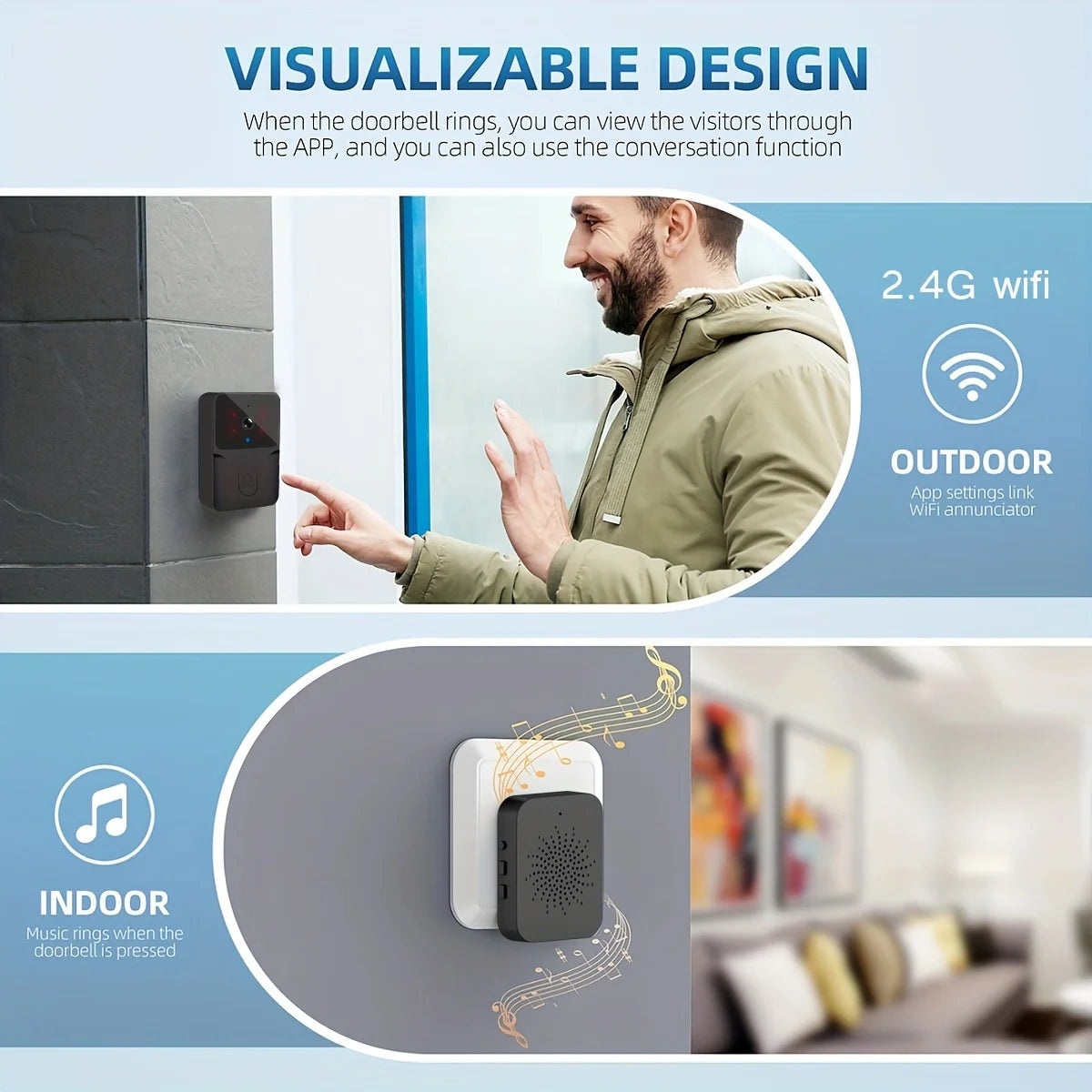 tuya Wireless smart video doorbell